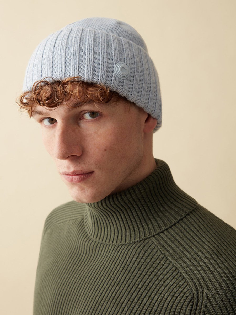 Cashmere and Wool Blend Strikhue - Spa (lyseblå) - Gumpel & Co