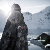 Advance Long Sleeve Surf Poncho - Voksne - Black Camo/Black