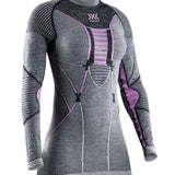 Women's Merino Baselayer Skiundertrøje - Dame - Black/Grey/Magnolia
