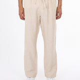 Men's Fig Loose Hør Pants - Herre - Light Feather Gray