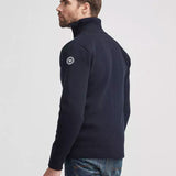 Men's Måns Knitted Zip Windproof Sweater - Herre - Navy