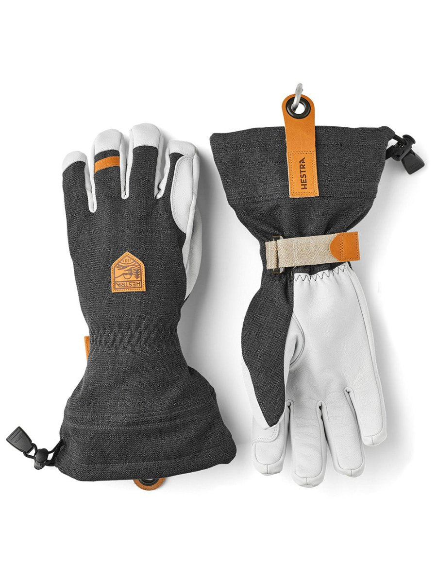 Army Leather Patrol Gauntlet 5 - finger Skihandsker - Unisex - Charcoal - Gumpel & Co