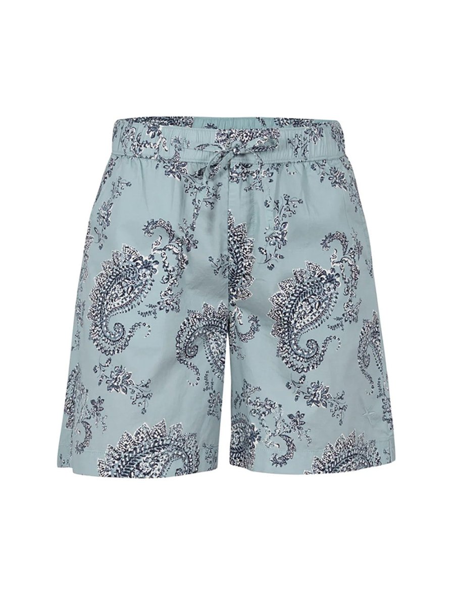 Chloe Long Shorts - Dame - Paisley Aqua - Gumpel & Co
