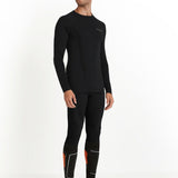 Long-sleeve Wool Tech Skiundertrøje - Herre - Sort