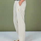 Men's Naturel Chino Hør Buks - Herre - Fog