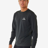 Stack UV Long Sleeve Rash Guard - Herre - Black Marle