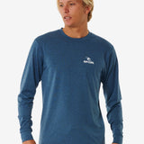 Stack UV Long Sleeve Rash Guard - Herre - Navy Marle