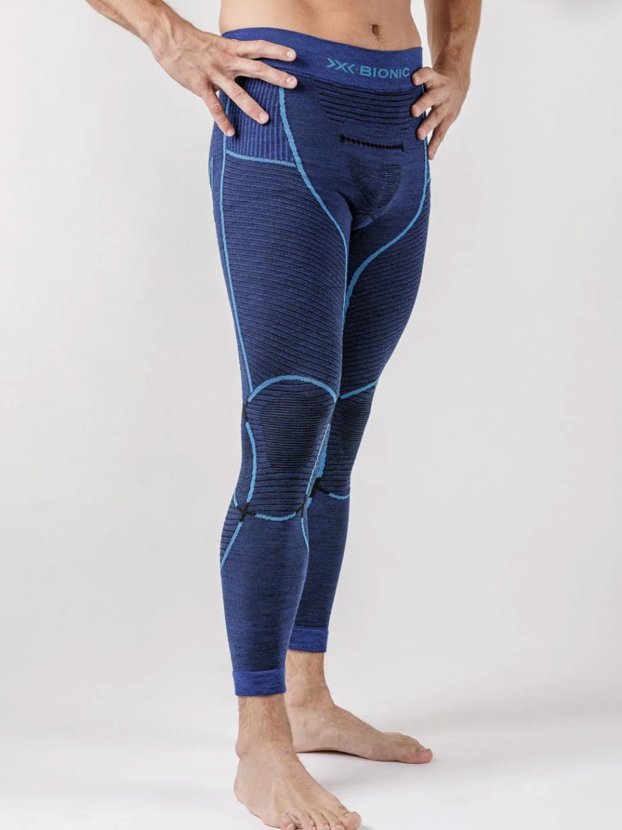 Men's Merino Baselayer Skiunderbukser - Herre - Ocean/Sky Blue - Gumpel & Co