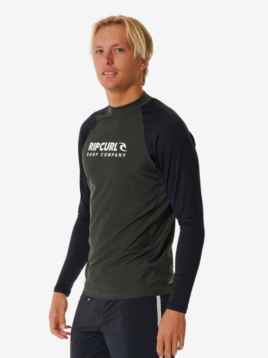 Shock UV Long Sleeve Rash Guard - Herre - Black Marle - Gumpel & Co