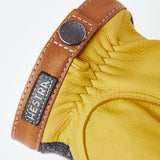 Deerskin Wool Tricot Handske - Herre - Charcoal/Natural Yellow