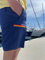 Stretched Quick-Dry Fabric Walkshorts - Herre - Navy