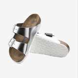 Arizona Sandal Naturlæder - Metallic Silver - Normal
