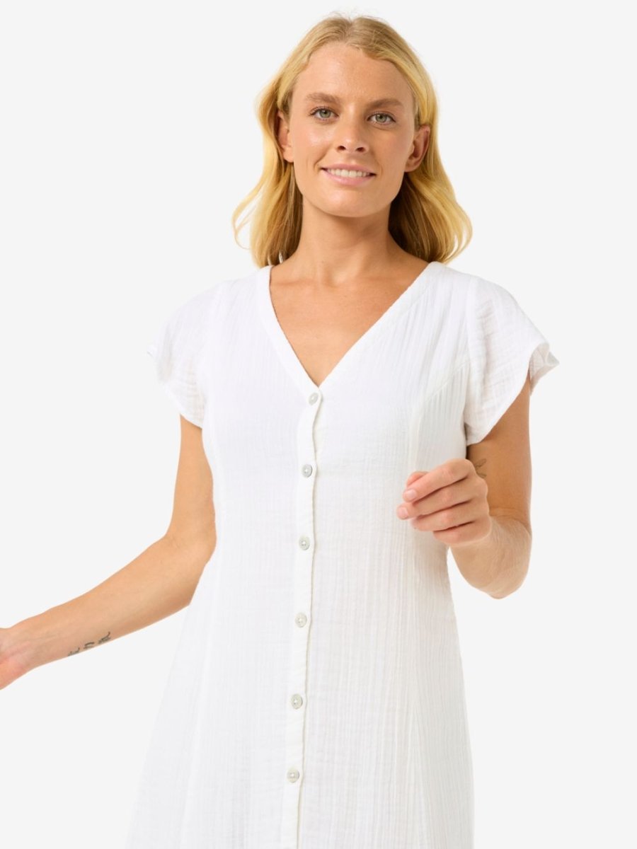 Premium Surf Long Dress - Dame - White - Gumpel & Co