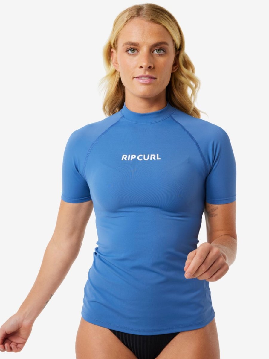 Classic Surf Short Sleeve UV Rash Vest - Dame - Vint Navy - Gumpel & Co