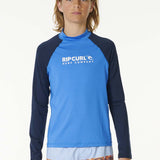 Junior Shock UPF 50+ Long Sleeve UV t-shirt - Børn - Blue Gum