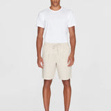 Men's Loose Hør Shorts - Herre - Light feather gray