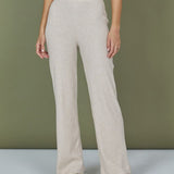 Women's Sweatpants m. Brede ben - Dame - Fog (Beige)