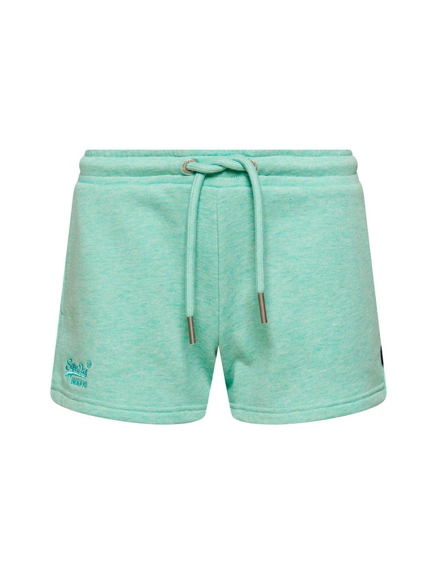 Women's Vintage Logo Jersey shorts i økologisk bomuld | Dame | Minted Marl - Gumpel & Co