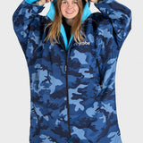 Advance Long Sleeve Surf Poncho - Voksne - Blue Camo/Blue