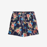 Hawaiian Print 16 Swim Shorts - Men - Tropical Chain Navy