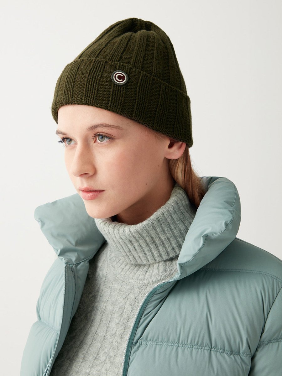 Uld og Cashmere Strikhue - Bush (naturgrøn) - Gumpel & Co