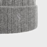 Cashmere Beanie  - Unisex - Light Grey Melange