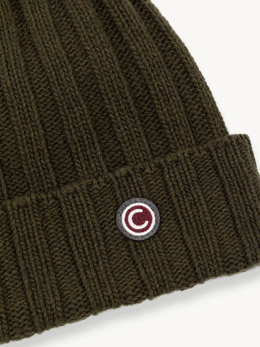 Uld og Cashmere Strikhue - Bush (naturgrøn) - Gumpel & Co