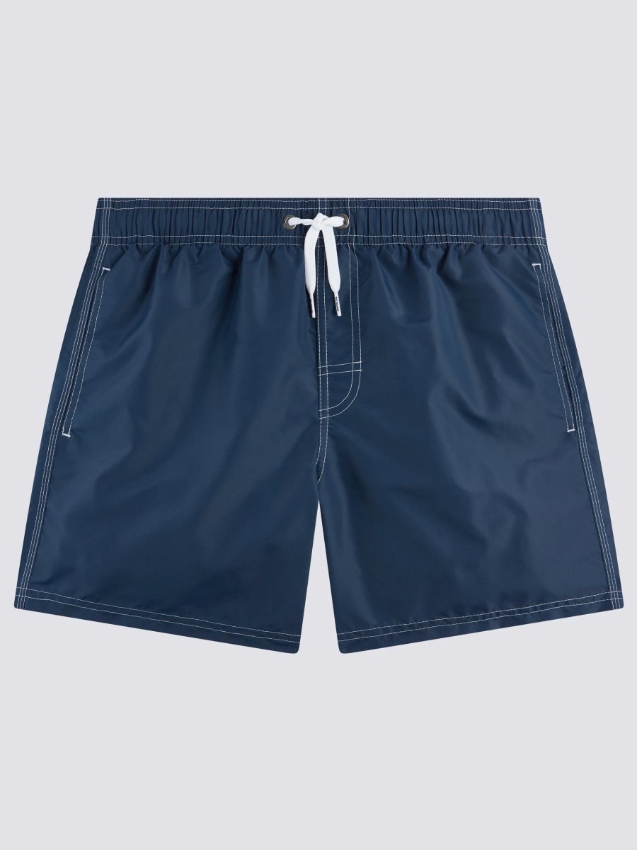 Men's Iconic Stretch Waist Badeshorts - Herre - Navy - Gumpel & Co
