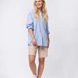 Vigga - Skjorte til damer - White/Powder Blue