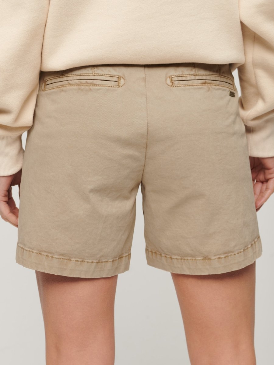 Women's Classic Chino Shorts - Dame - Stonewash Taupe - Gumpel & Co