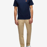 T-shirt With Tricolour Embroidery - Herrer - Navy