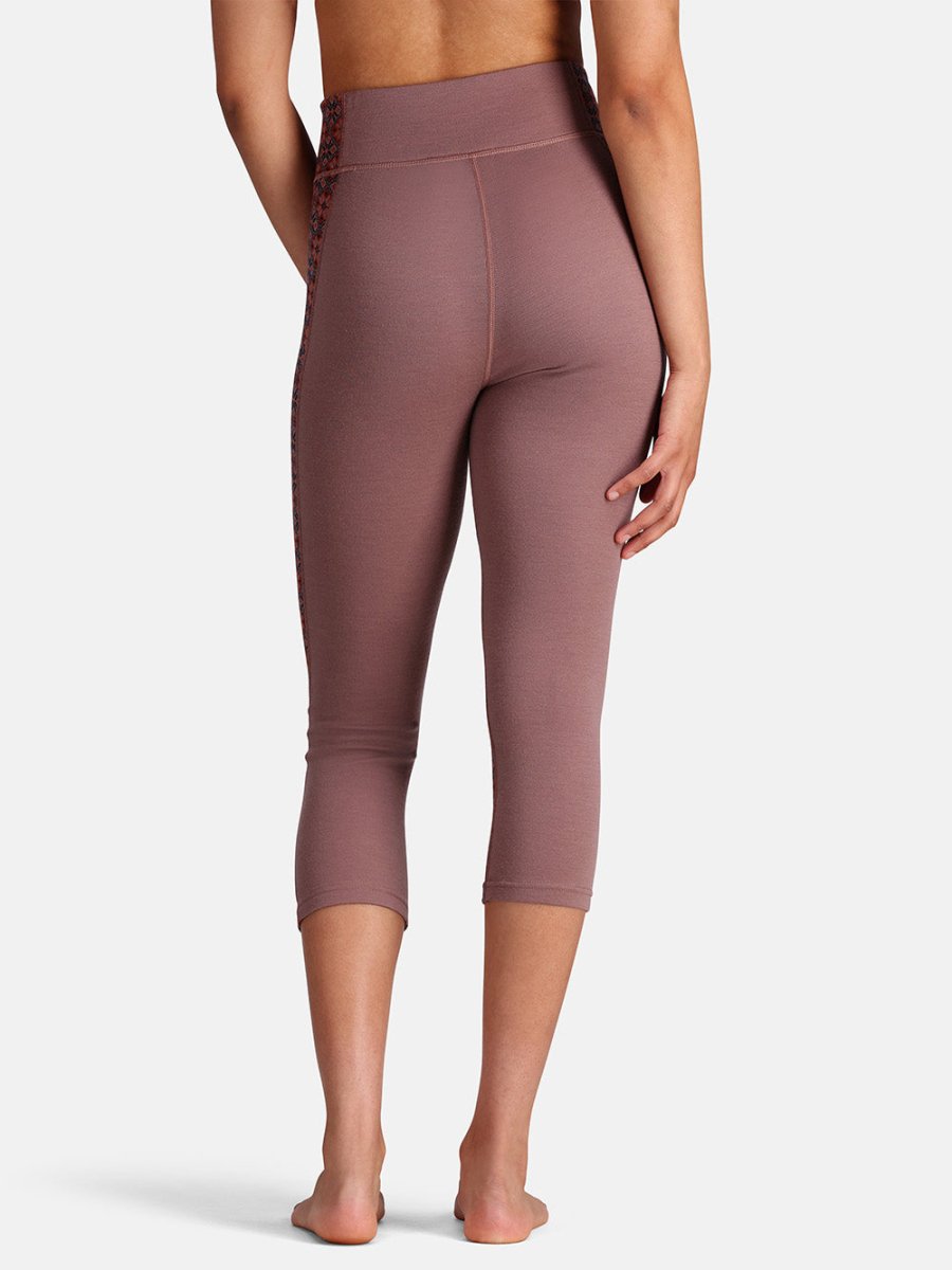 Women's Rose Light Capri 3/4 100% Merino Skiunderbukser - Dame - Taupe - Gumpel & Co