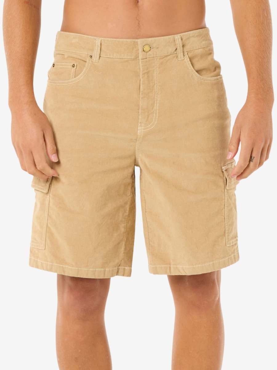 Classic Surf Cord Cargo Short - Herre - Khaki - Gumpel & Co