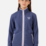 Strawpile Fleece Midlayer m/lynlås - Børn - Night Blue