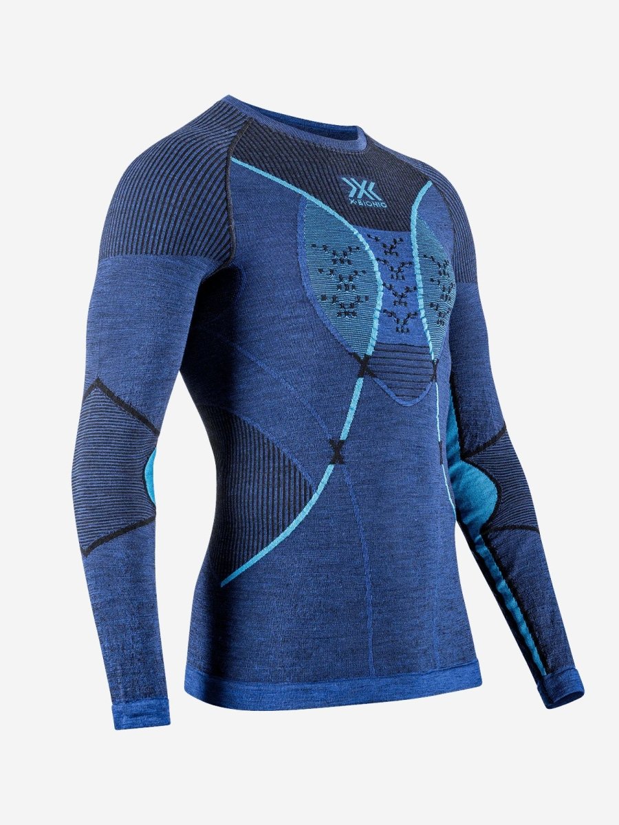 Men's Merino Light Baselayer Skiundertrøje - Herre - Ocean/Sky Blue - Gumpel & Co
