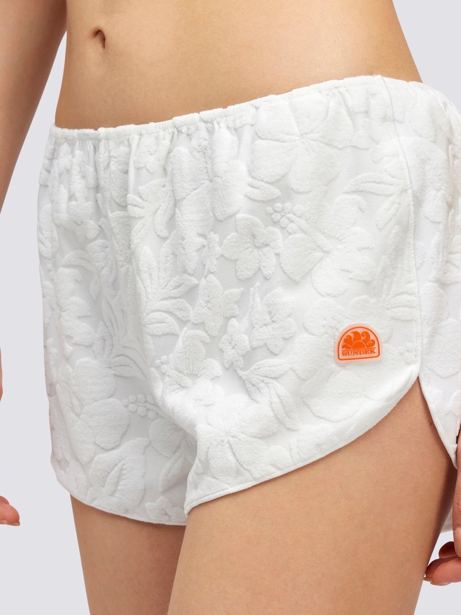 Women's Lulin Terry Swimshorts - Dame - White - Gumpel & Co