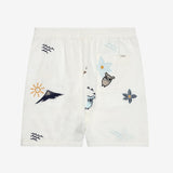 Men's - FIG LOOSE WITH EMBROIDERY SHORTS - Egret