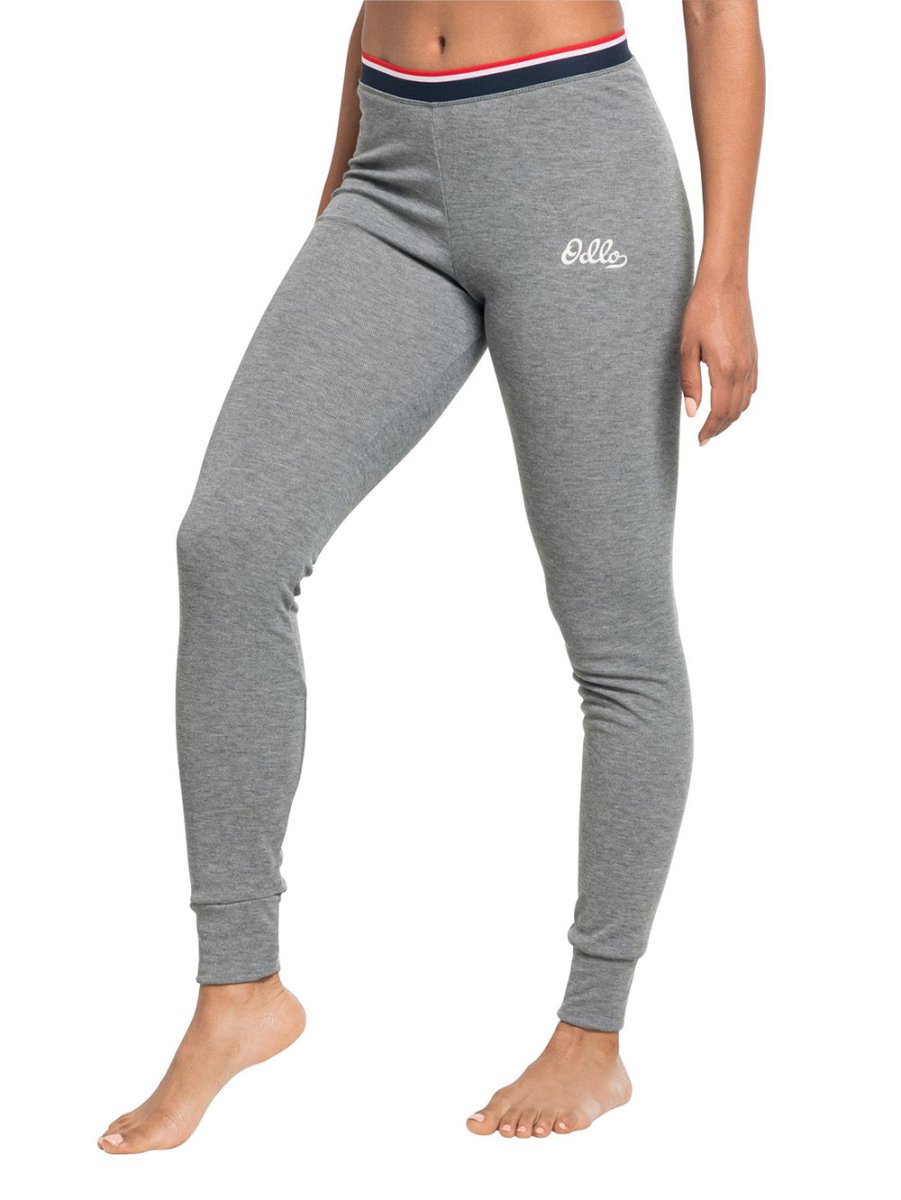 Womens' Active Warm Skiunderbukser - Steel Grey Melange - Gumpel & Co