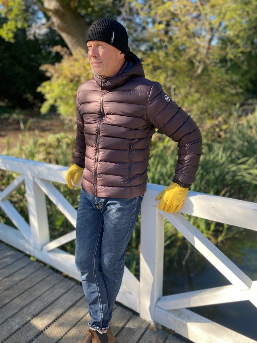 Men's Sporty Dunjakke m. Hætte - Herre - Chokolate - Gumpel & Co