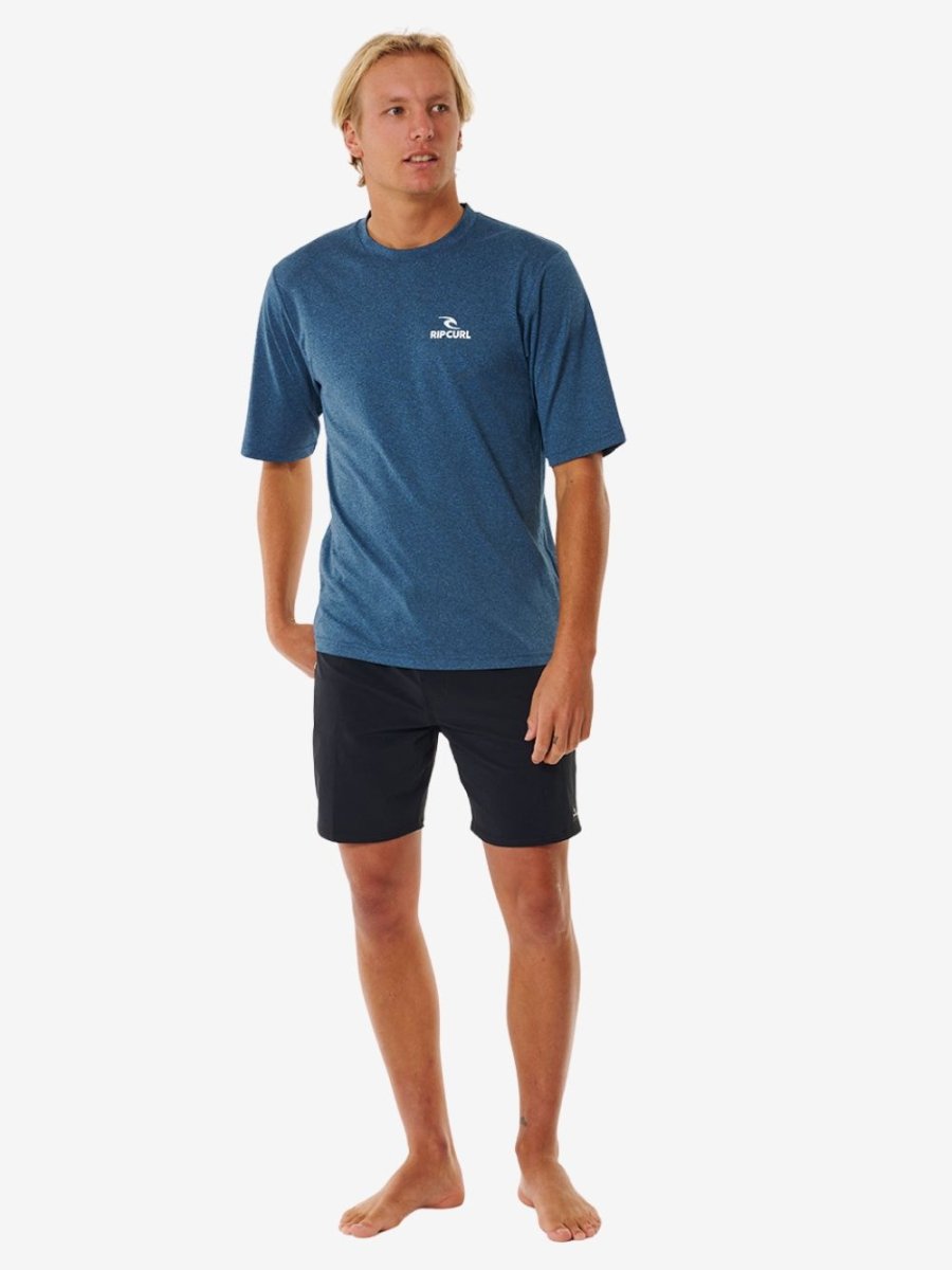 Stack UV Short Sleeve Rash Guard - Herre - Navy Marle - Gumpel & Co