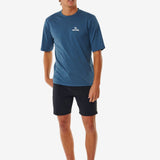 Stack UV Short Sleeve Rash Guard - Herre - Navy Marle