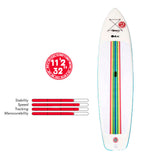 Rainbow DBC 11'2 Oppusteligt SUP board | White/Rainbow