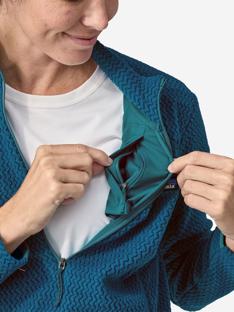 R1 Air Zip Neck Midlayer - Dame - Blå - Gumpel & Co