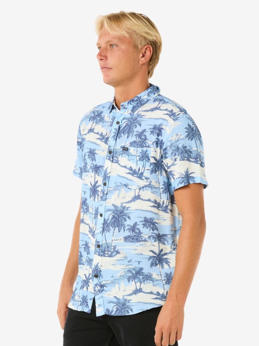 Dreamer Barrel Killa Short Sleeve Shirt - Herre - Sky Blue - Gumpel & Co