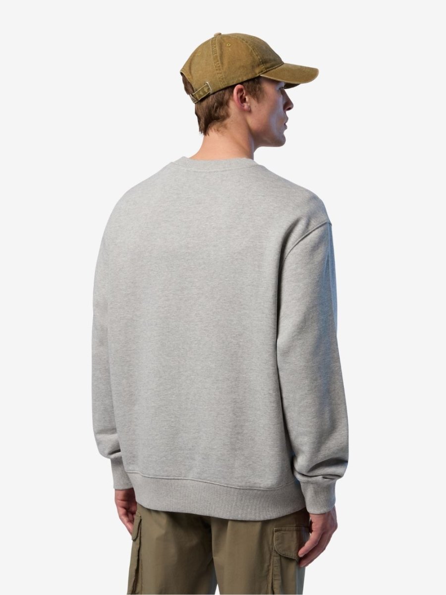 Sweatshirt with side ribbing - Men - Grey Melange - Gumpel & Co