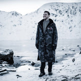 Advance Long Sleeve Surf Poncho - Voksne - Black Camo/Black