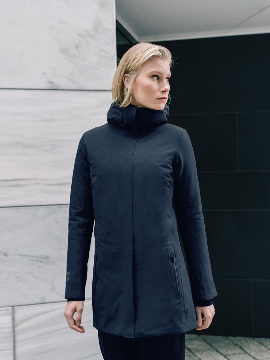 Spectra Frakke - Dame - Navy - Gumpel & Co