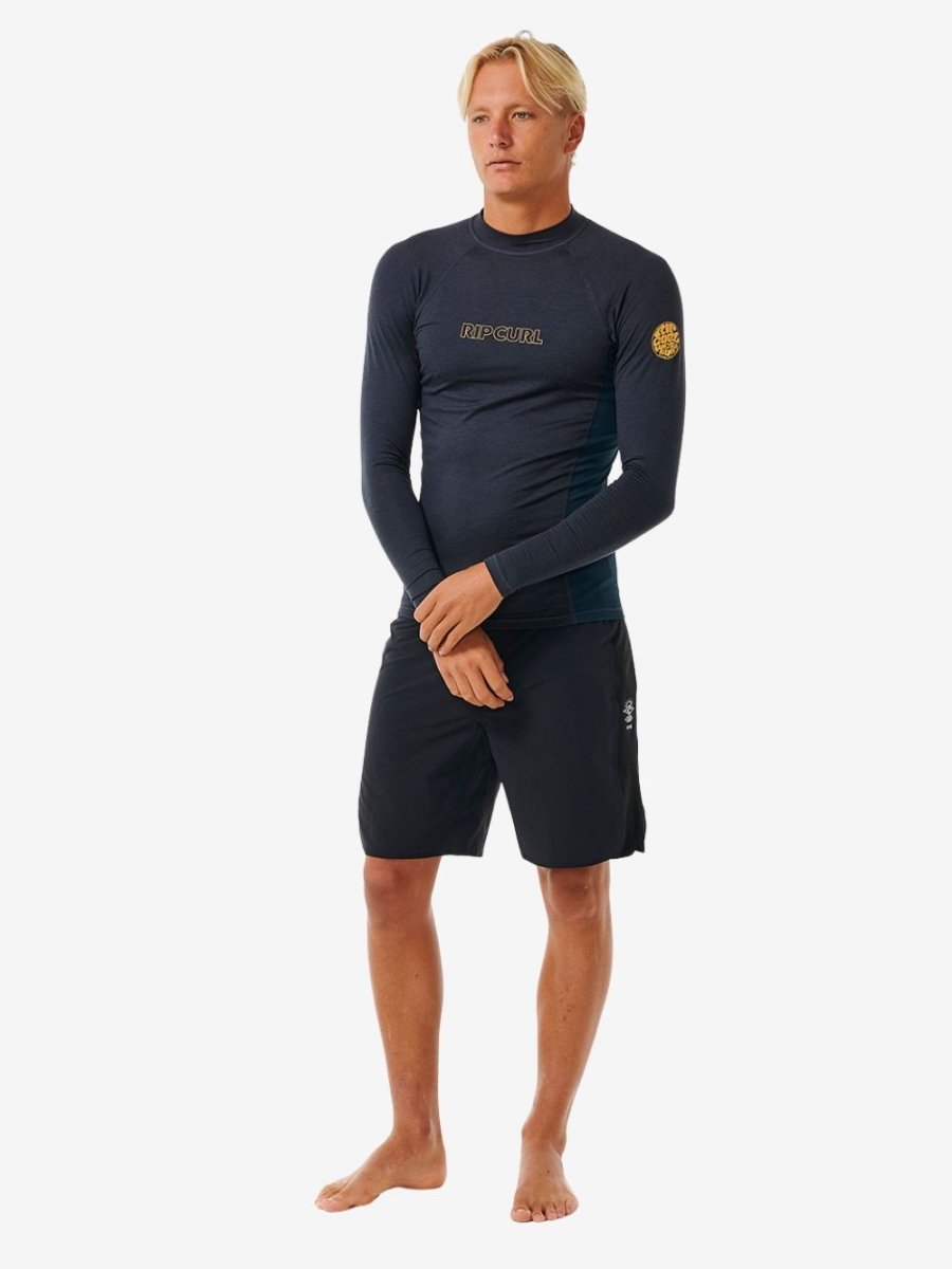 å Dawn Patrol UPF Perf Long Sleeve Rash Vest - Herre - Navy Marle - Gumpel & Co