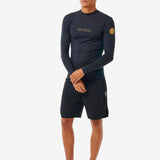 å Dawn Patrol UPF Perf Long Sleeve Rash Vest - Herre - Navy Marle - Gumpel & Co