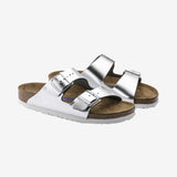 Arizona Sandal Naturlæder - Metallic Silver - Normal